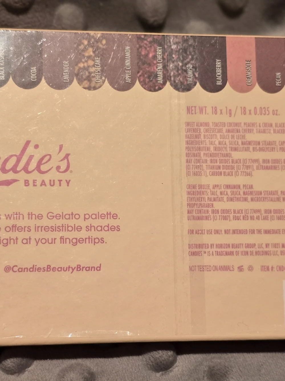 Candie's Parlor Gelato Eyeshadow Palette - 18 Color Mix New